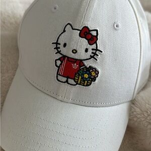 Adidas White Cap with Floral Embroidery